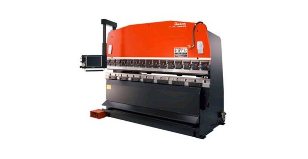 CNC bending machine Amada Japan used for precision metal sheet forming at Mekins Industries