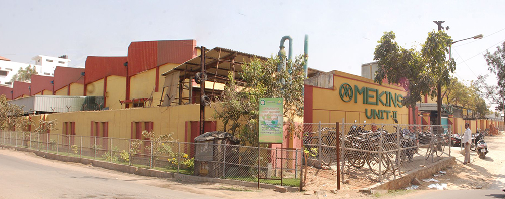 Mekins Industries Hyderabad manufacturing unit II industrial plant exterior view highlighting production infrastructure