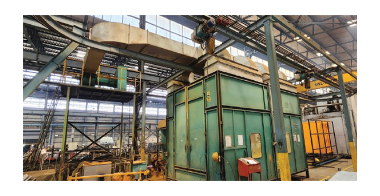 Top coat line facility for powder coating and industrial painting process