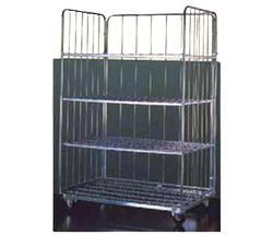 Roll cages and plain pallets for retail storage and goods transportation