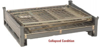 collapsed condition of euro pallet image