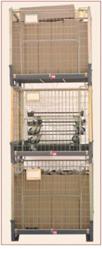 euro pallet - stacked 2 on 1 in static condition