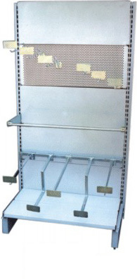 Gandola with Perforated Panels & Pegs Shelving Image